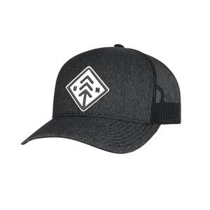 Up North Charcoal Mesh Trucker Hat Gray and White Logo SnapBack Cap